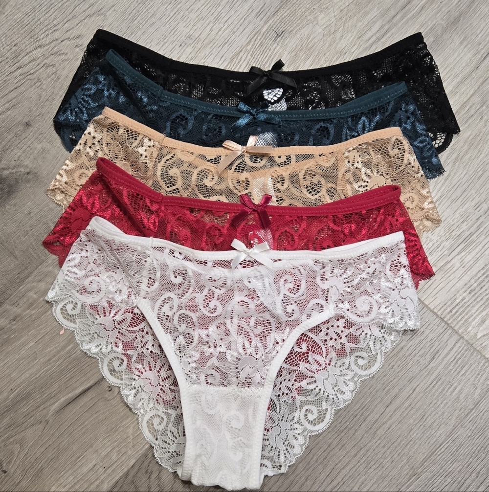 Lace Panty Set - Black, Tan, Red, White